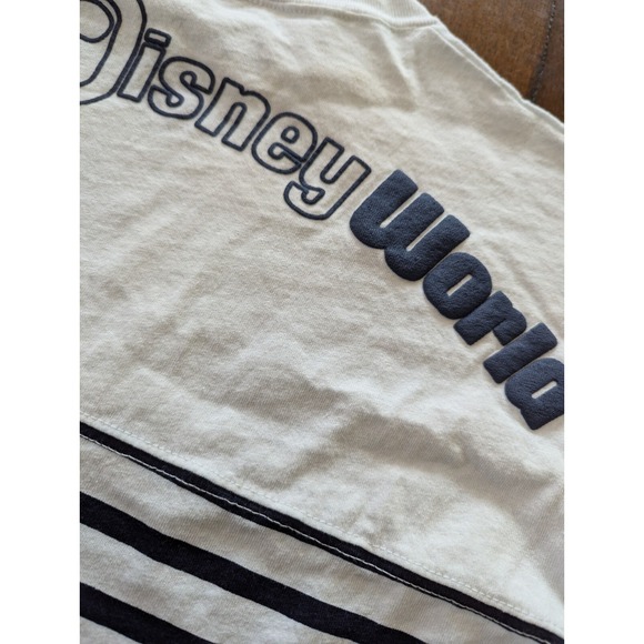 Walt Disney World Spirit Jersey Size Large Kids L White Blue Red Stripe T-shirt - Picture 10 of 11
